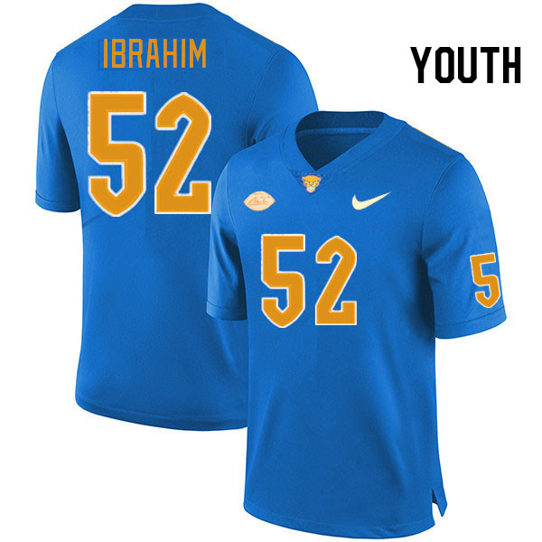 Youth #52 Abe Ibrahim Pitt Panthers College Football Jerseys Stitched Sale-Royal